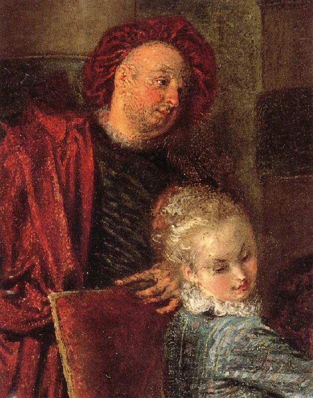 Jean-Antoine Watteau Details of The Music-Party oil painting image